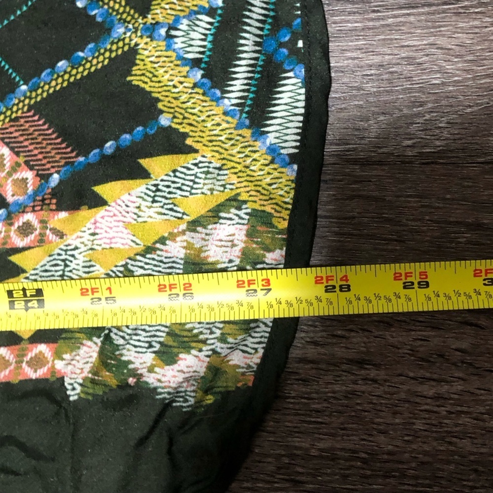 Lola & Sophie 100% Silk Geometric Tribal Print Tunic Blouse Medium - Picture 8 of 11